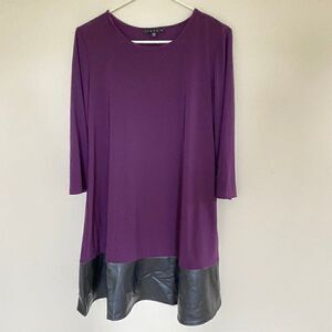 Tiana B Colorblock Mini Shift Dress Purple Black Size 12